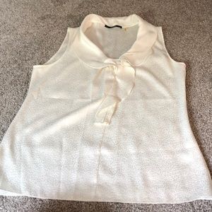 Tahari Sheer Leopard Blouse